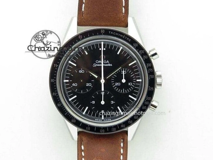 0114 Durable Speedmaster Professional SS OMF Best Edition Black Dial on SS Bracelet Manual Winding Chrono Movement 7995